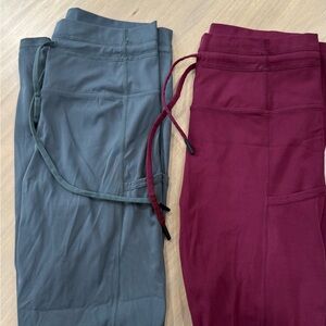 2 pair Zyia Drawstring Luxe Leggings.
